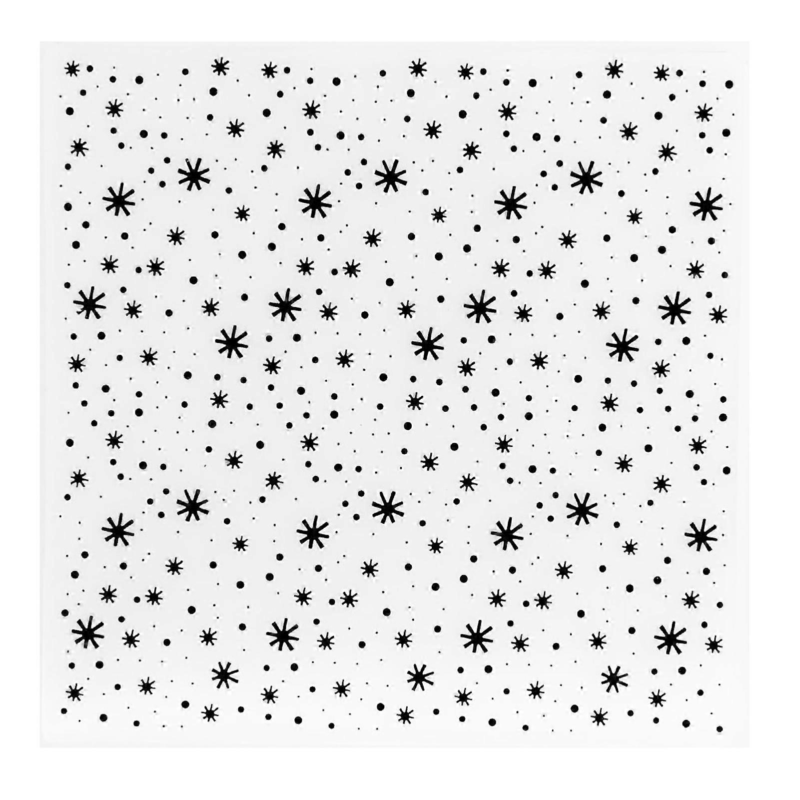 QingHai Embossing Folder Transparent Snowflake Pattern Plastic Wide Usage Embossing Mold Folder for Kid