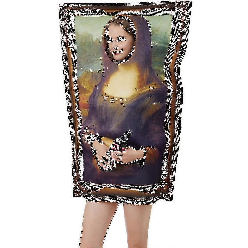 Cadılar Bayramı Komik Duvar Mona Lisa Cosplay Kostüm
