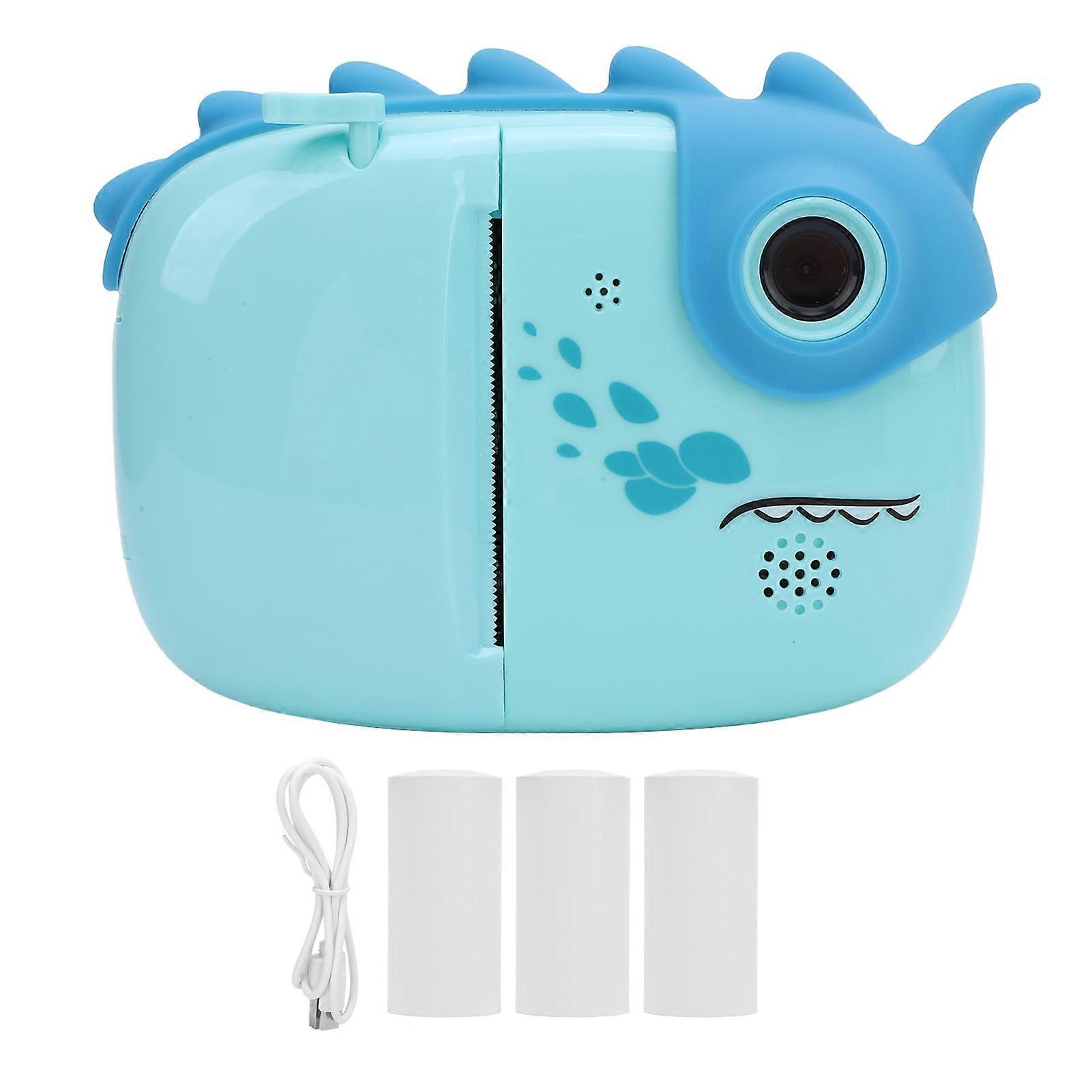 Instant Print Camera 3 Inch IPS Touch Screen Front Rear Dual Lens 1080P 48MP Digital Camera Blue