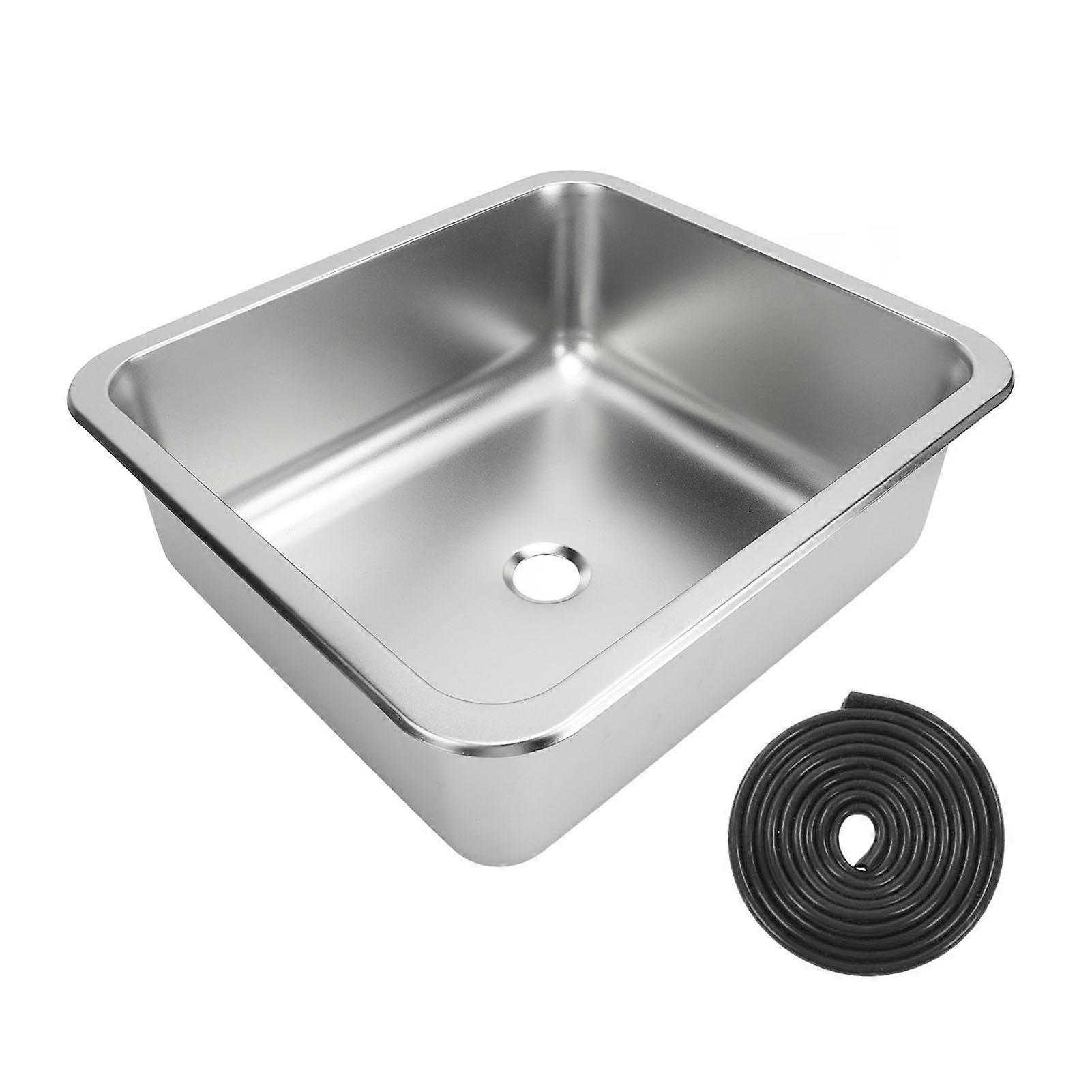 Stainless Steel Sink for RV Camper Boat, 304 Rectangular Wash Basin