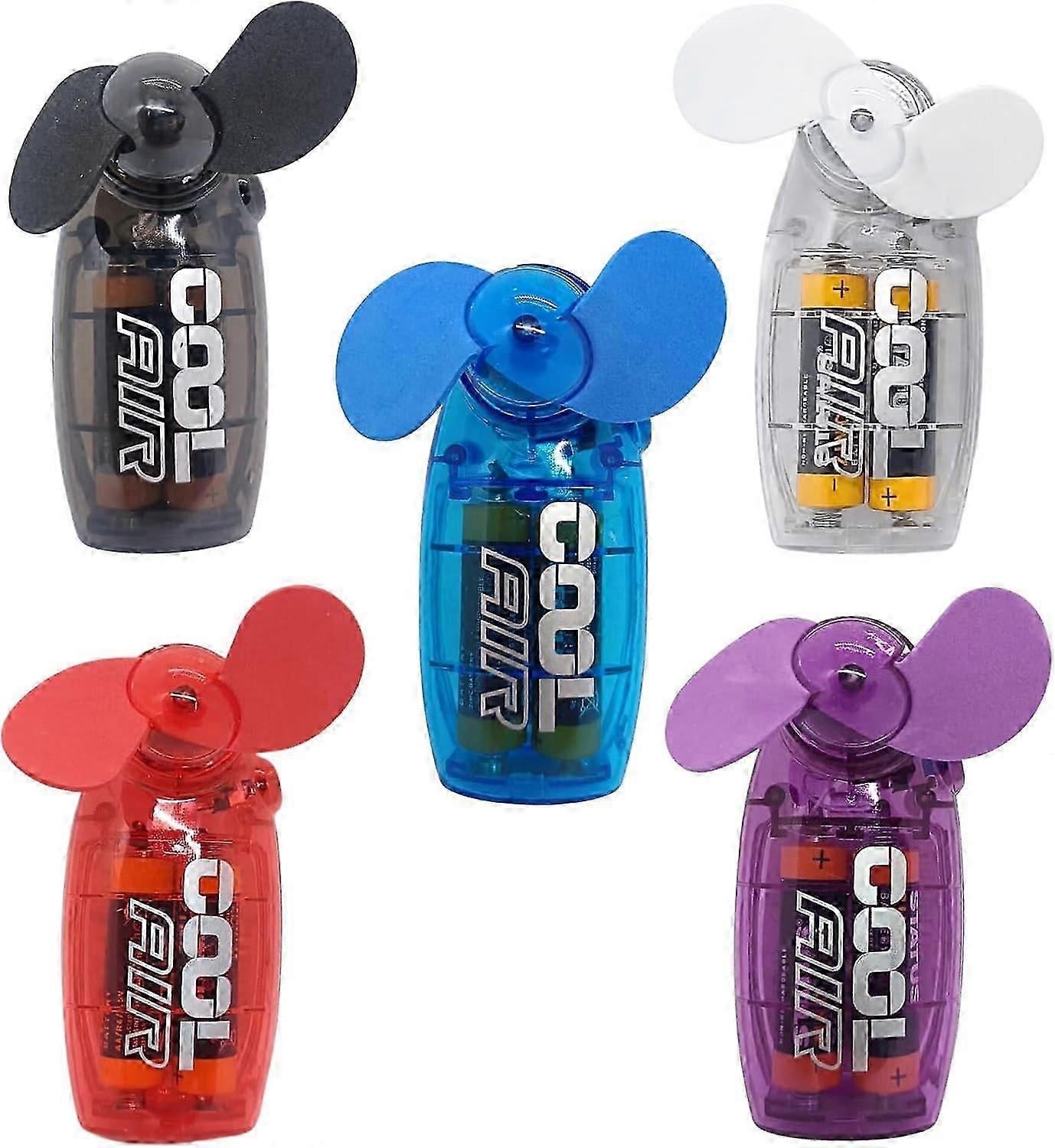 مروحة محمولة 5 قطع | مروحة تبريد صغيرة محمولة تعمل بالبطارية | طاولة صغيرة تبريد السيارة جيب مروحة محمولة