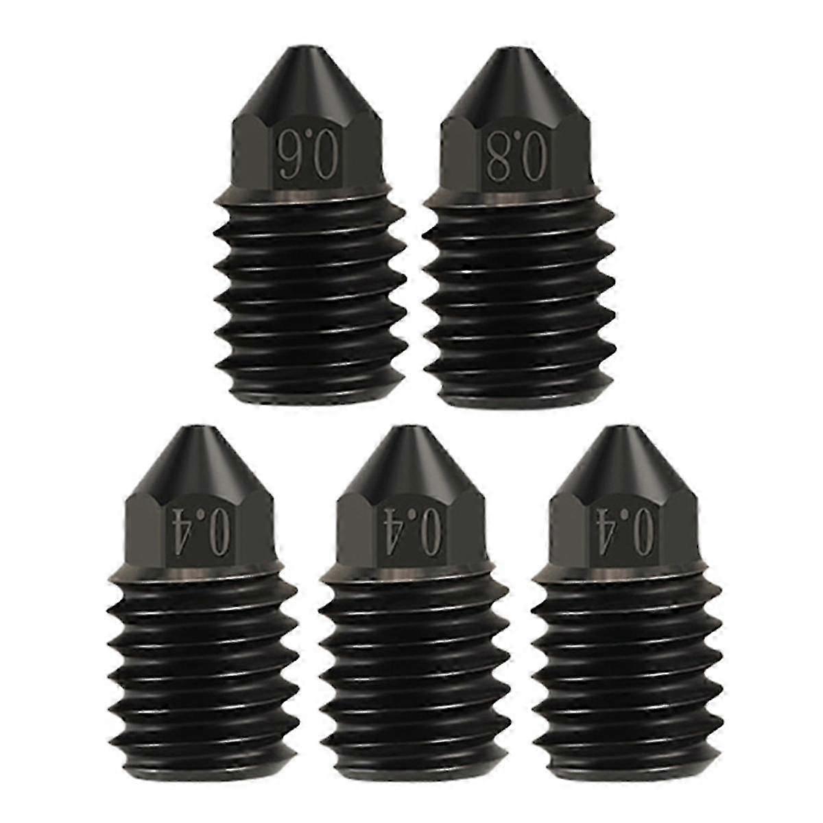 5Pcs 3D Printer Clone Nozzle High Flow Hardened Steel Nozzle Print Head for Upgraded Hotend P1P X1C