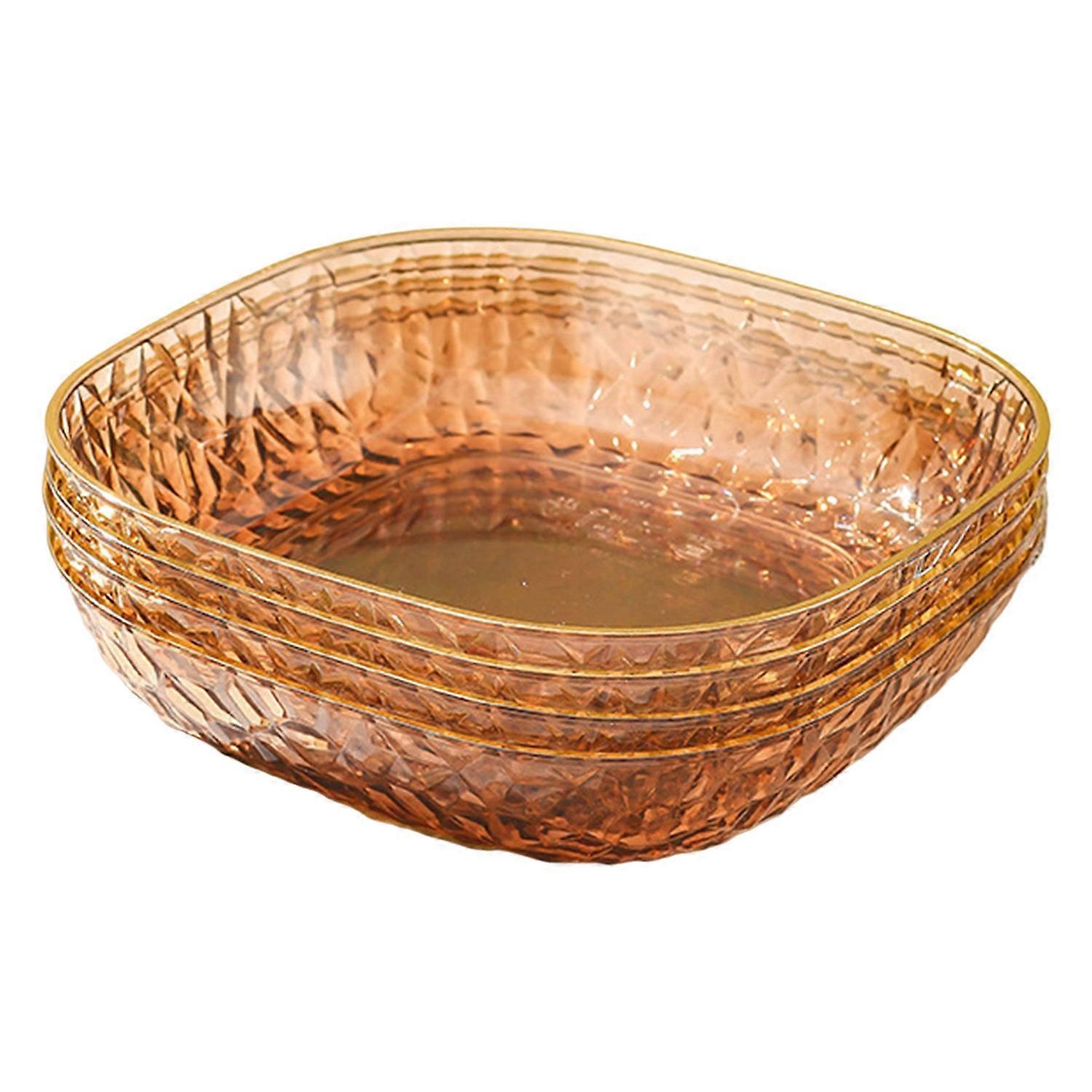 Spit Bone Dish Multi-function Thickened Base Light Luxury Style Translucent Storage Plate Home
