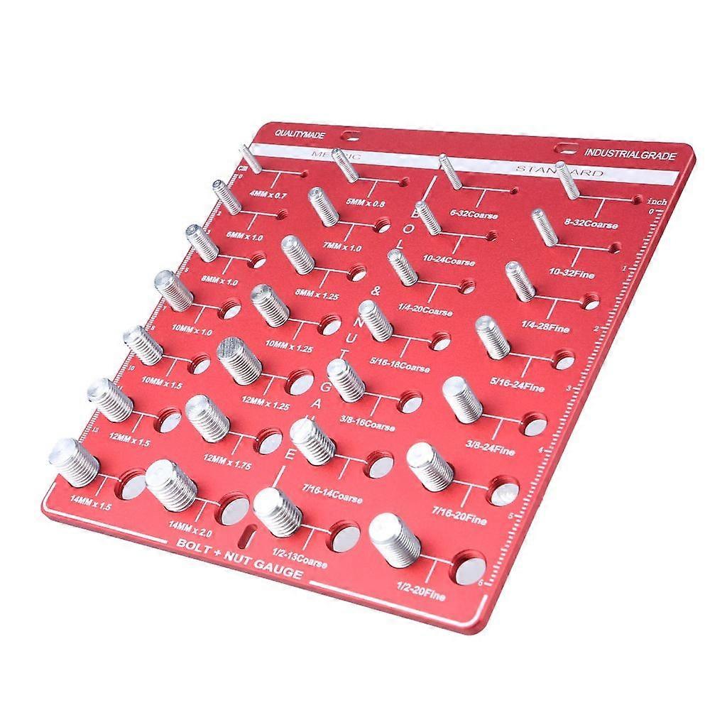 Precisions Bolt Size & Thread Gauge Identifier Comprehensive Thread Checker