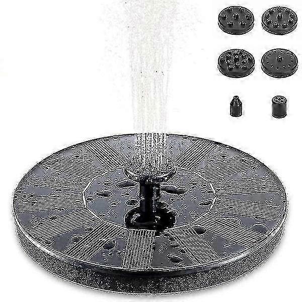 Springvand - Solcellefontæne / Vandfontæne Solcelle - 16 cm sort