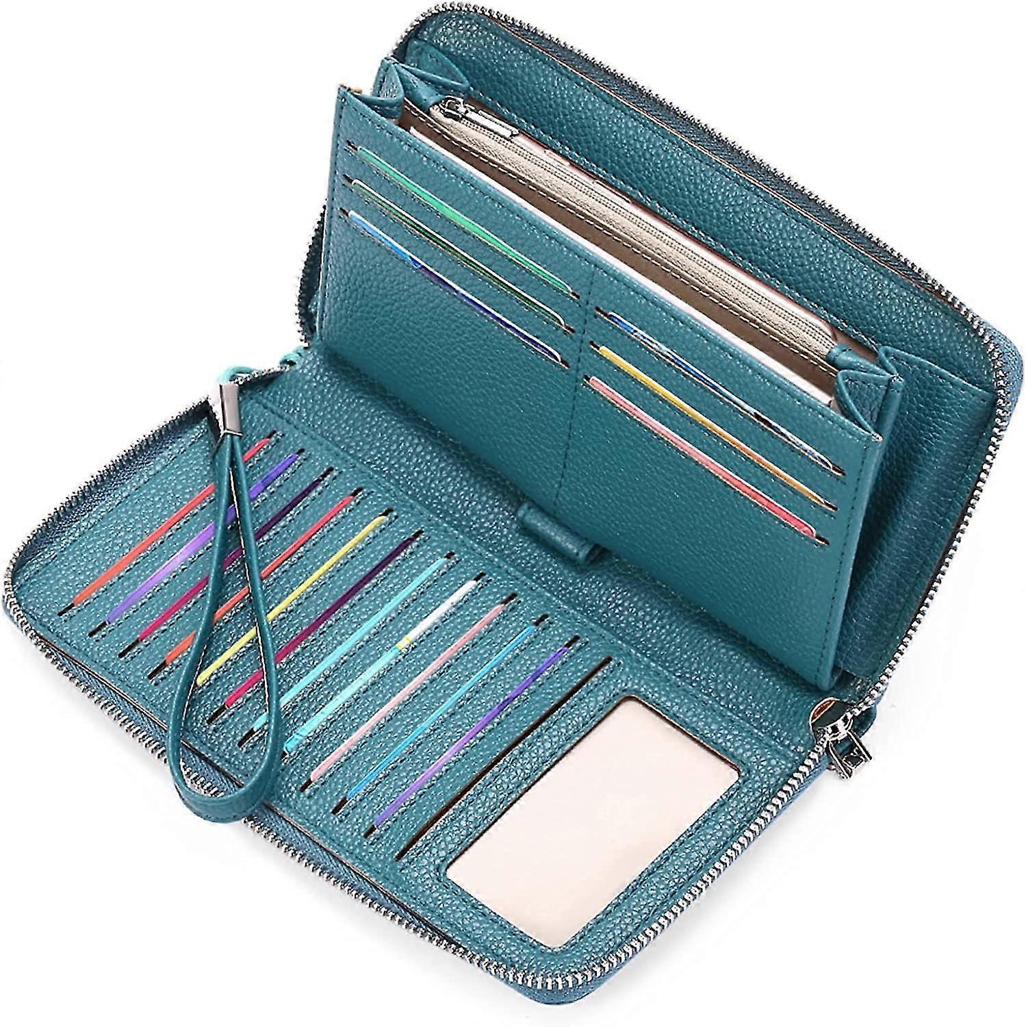 Women's Wallet, Large Capacity Leather Women's Wallet, Zip Clutch, Bracelet With Rfid Blocking And More