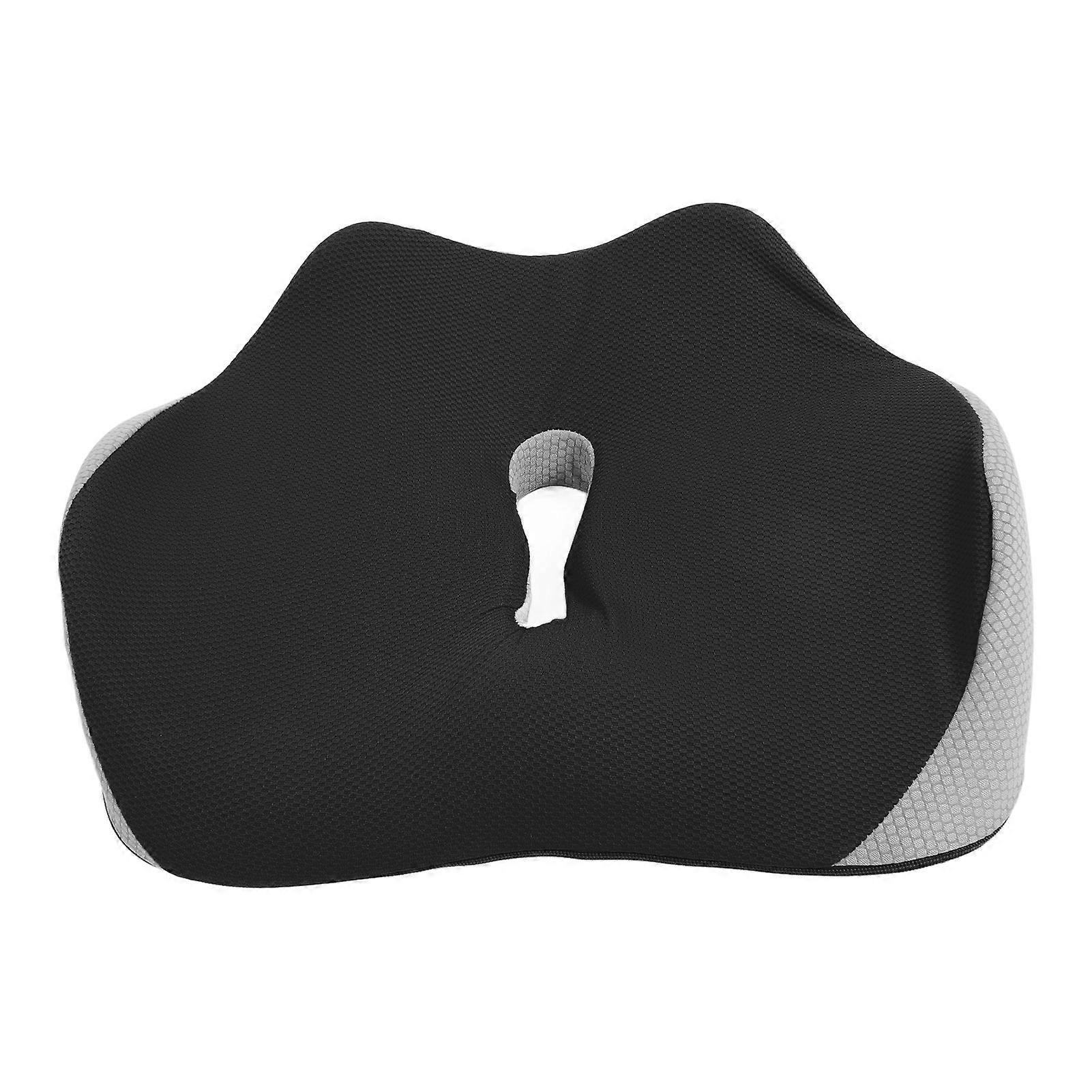 Seat Cushion for Long Sitting Memory Foam Slow Rebound Breathable Office Chair Cushion for Tailbone Low Back Car Driving Black