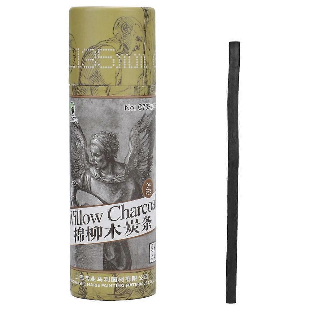 25pcs Charcoal Pencil Drawing Charcoal Bar Artist Art Drawing Tools Sketch Pencil (7332)