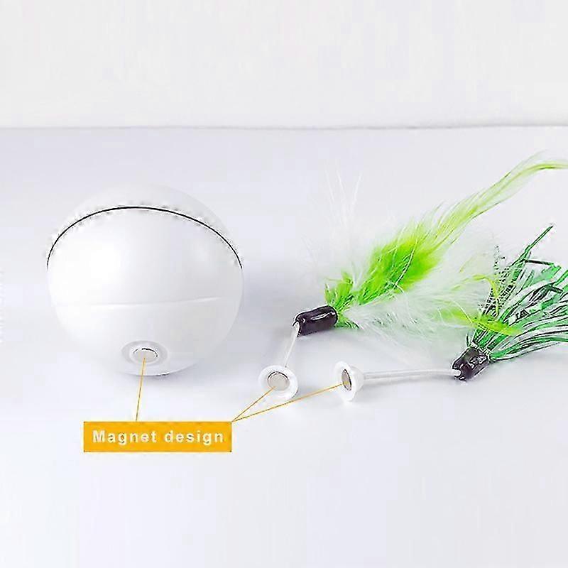 Electric Cats Ball Automatic Self Rolling Ball Interaction Toy with Light for Dog Kitten