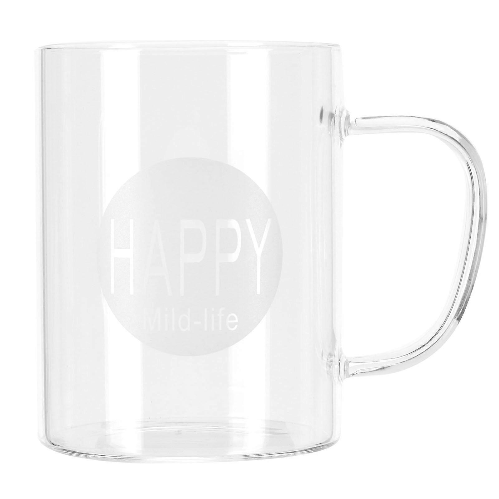 Kaffeetasse, transparent, Borosilikatglas, Griff