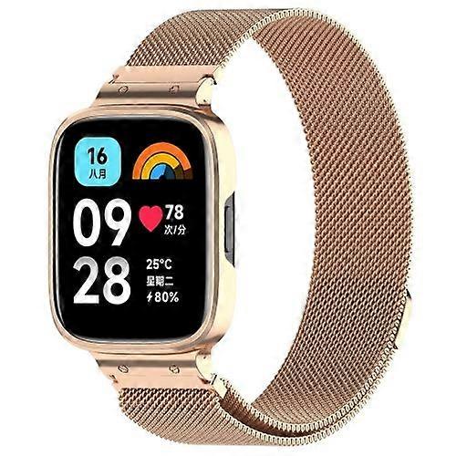 ZRUXE BD-HM 3-132 For Redmi Watch 3 Lite / Watch 3 Active 2 in 1 Milan Metal Watch Band with Watch Frame