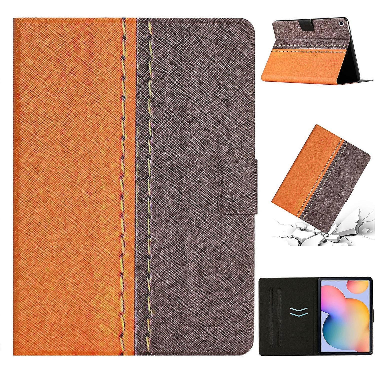 For Samsung Galaxy Tab S6 Lite P610 Stitching Solid Color Leather Tablet Case