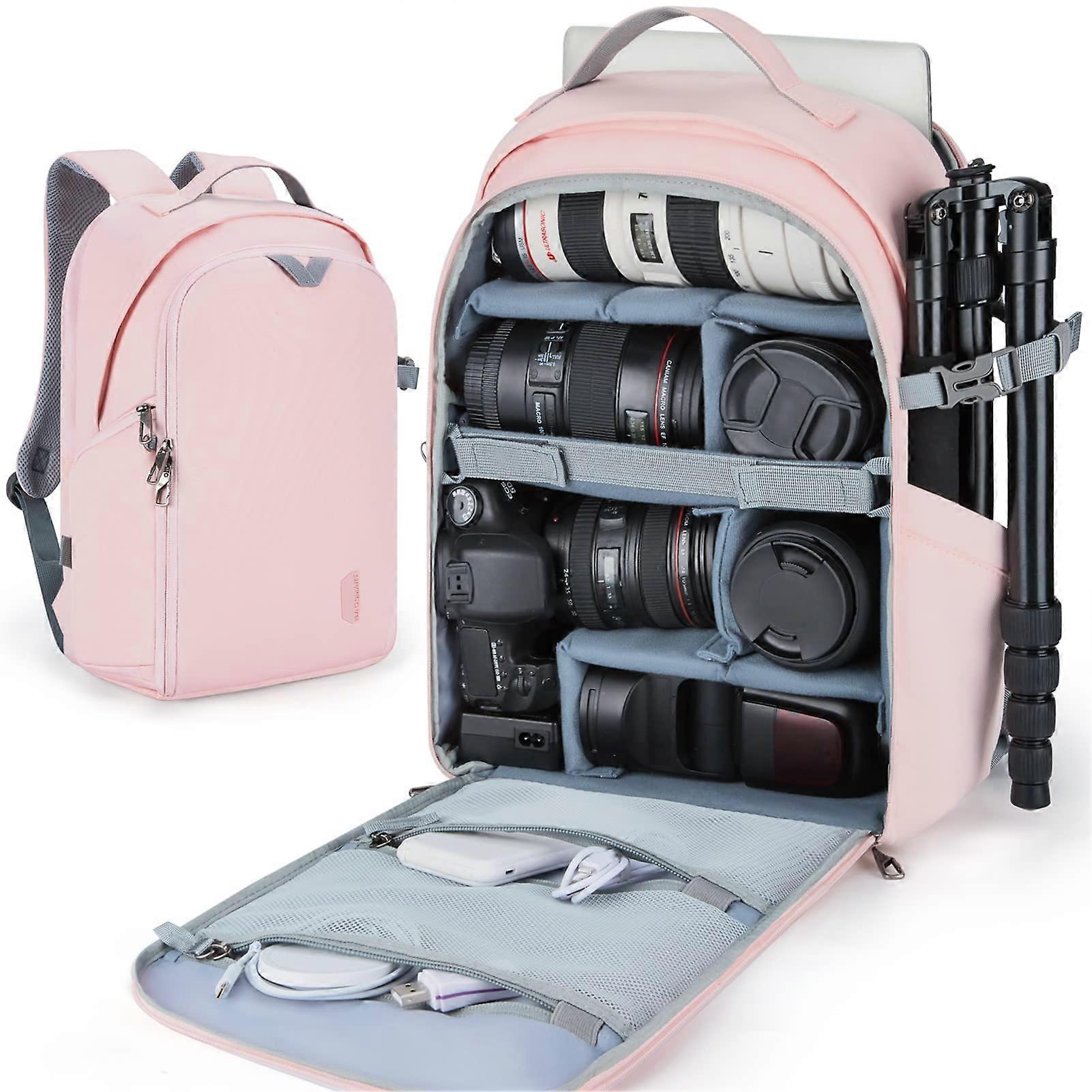 DSLR Camera Backpack with Tripod Holder, Waterproof Design, Large Capacity, Compatible with Canon Nikon Sony