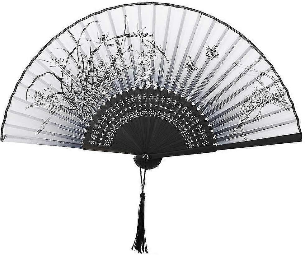 2023 - Pattern Lace Bamboo Foldable Hand Fan For Summer Occasions