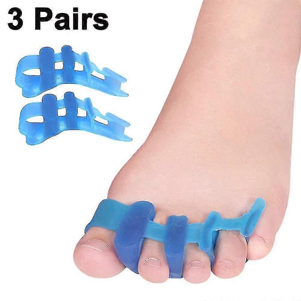 Toe Separators, Spacers ,realign Toes And Relieve Tightness In Feetblue6pcs