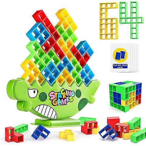 Tetra Tower Balance Game, 64pcs Tetra Tower Board Game