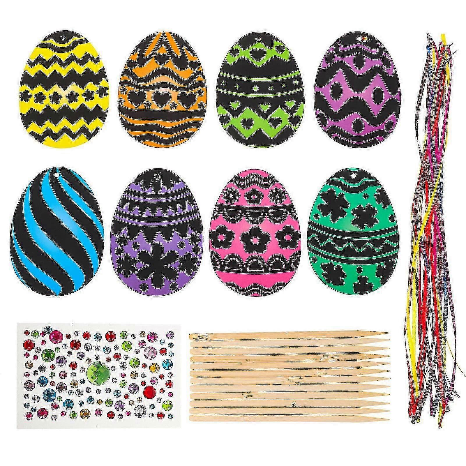 1 Set Easter Eggs Scratch Cards for Kids DIY Easter Party Favors Easter Eggs Scratch Card Crafts