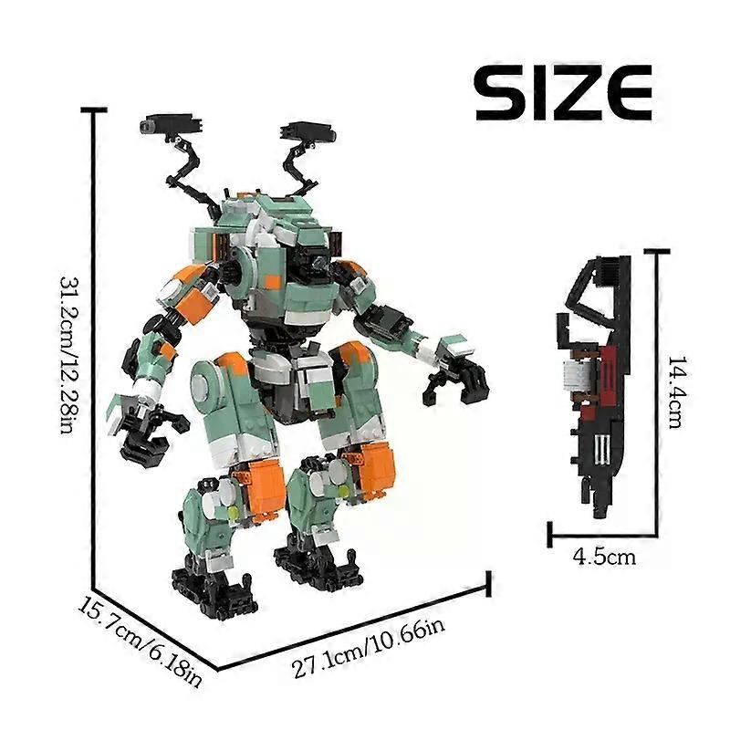 Moc Bt-7274 Vanguard-Class Titan Model From Titanfall 1057 Pieces Mech Warrior Mech-Exoskeleton Robot Building Blocks Set