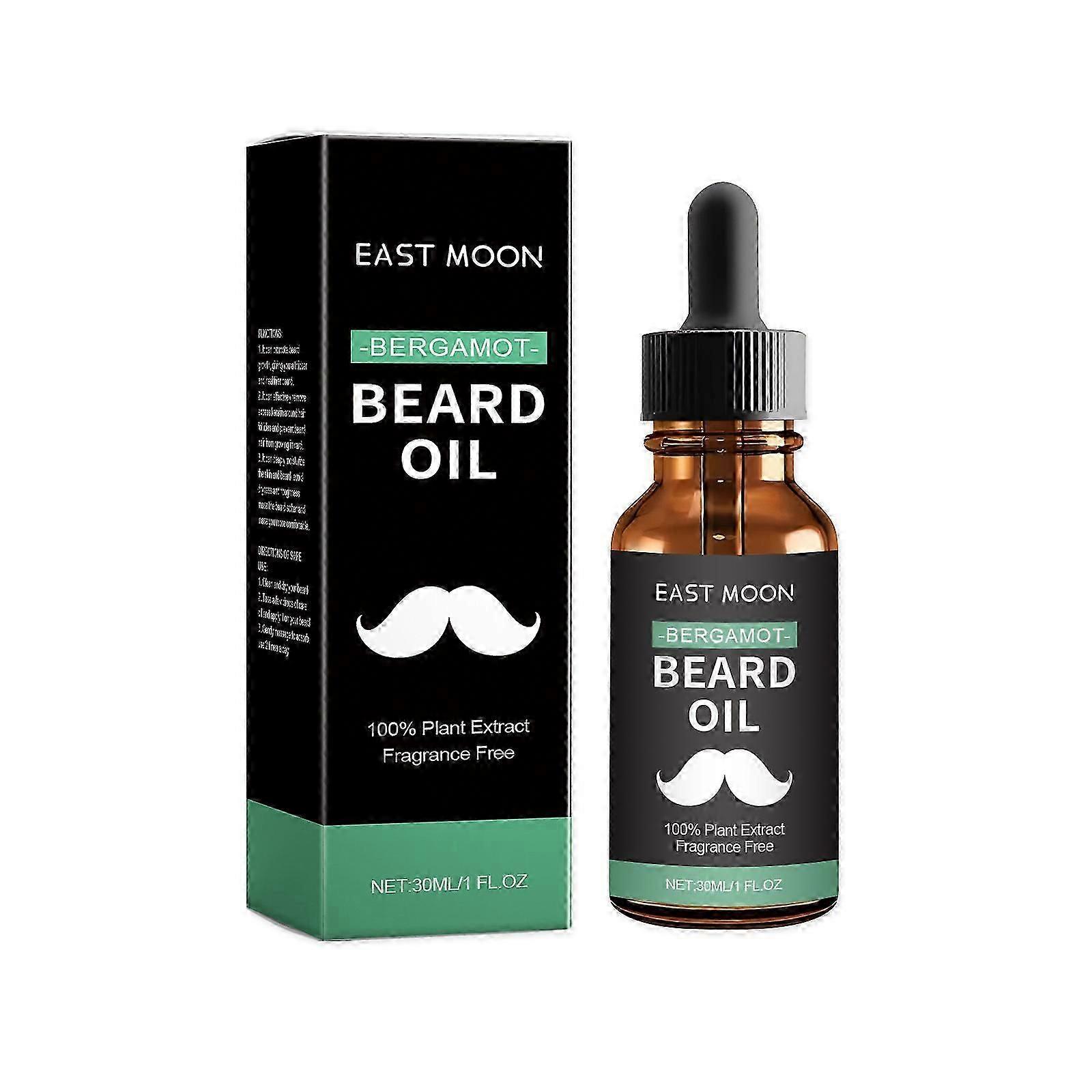Beard Oil for Men, Bergamot Beard Oil, Beard Conditioner Oil, Nourish and Groom Your Beard with Bergamot Beard Oil, Fragrance Free