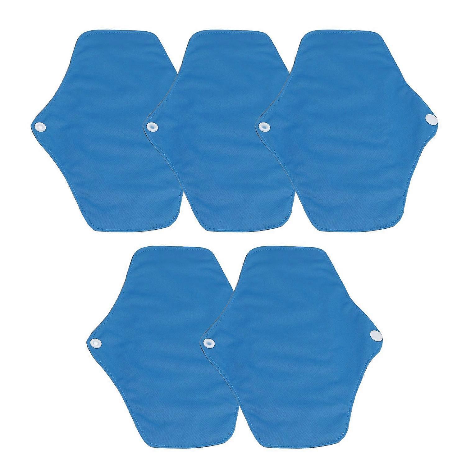5 Pcs Cloth Menstrual Pads Breathable Strong Absorption Reusable Sanitary Napkins Pads Panty Liners