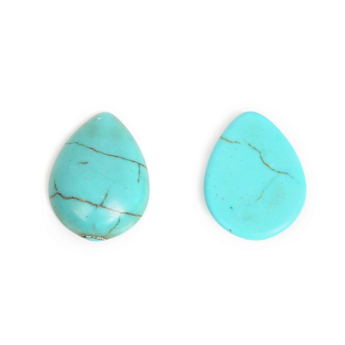 Tear Water Drop Stone Blue Turquoise Material Flat Back Cabochons For DIY Jewelry Making