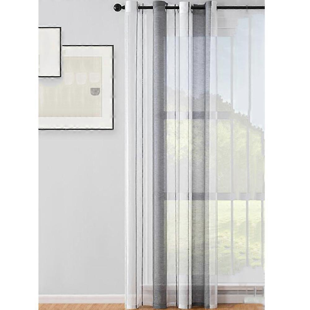 Semi-Sheer Sheer Curtains, Woven Stripe with Privacy and Light Filtering, Modern Look for Bathrooms, Laundry Rooms, Cafes