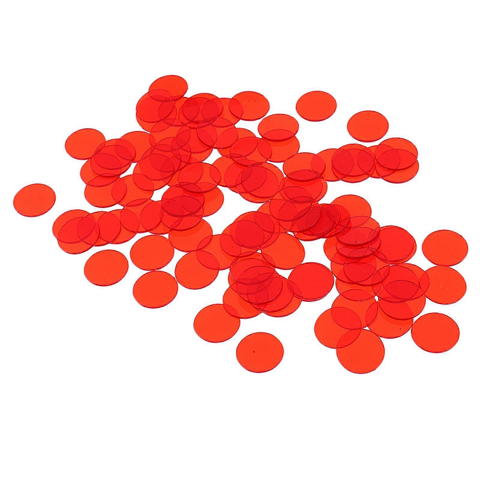100Pcs Bingo Chips Markers for Roulette Games Learning Math Counting Green1