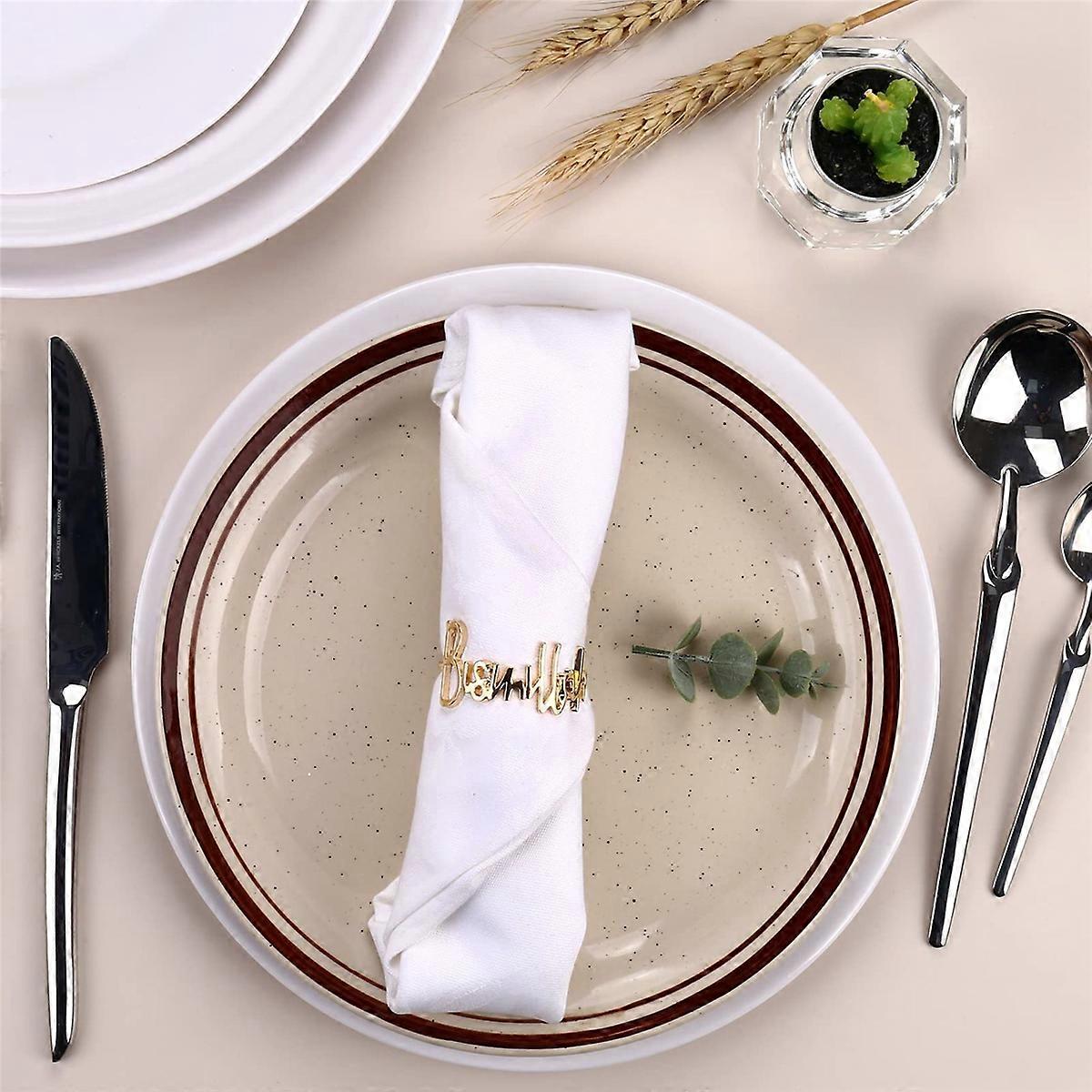 12Pcs Eid Mubarak Muslim Islamic Ramadan Napkin Buckle A