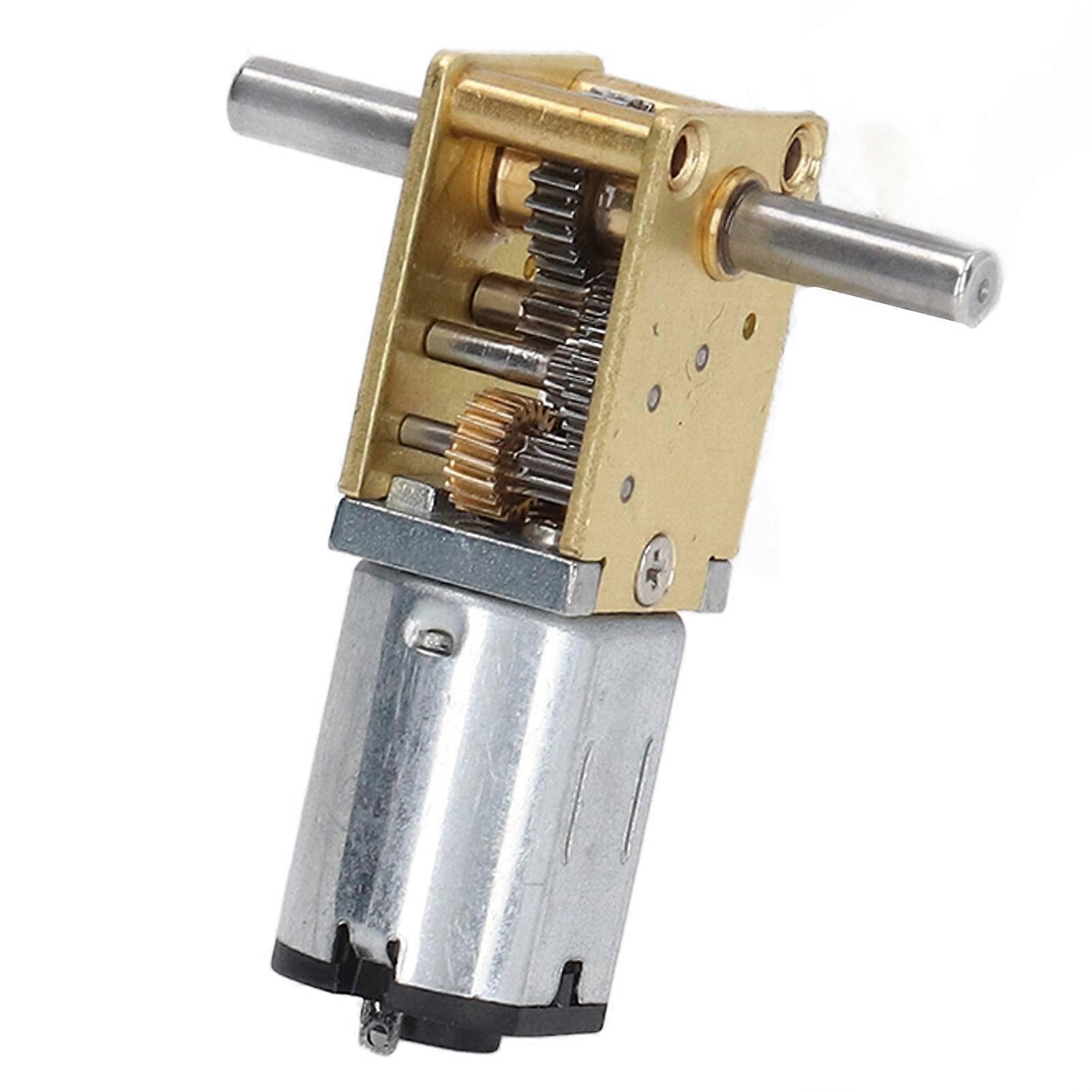 DC6V 190RPM Gear Motor with Fixing Mount Dual Shaft Worm Speed Reduction Micro Motor for Intelligent Car