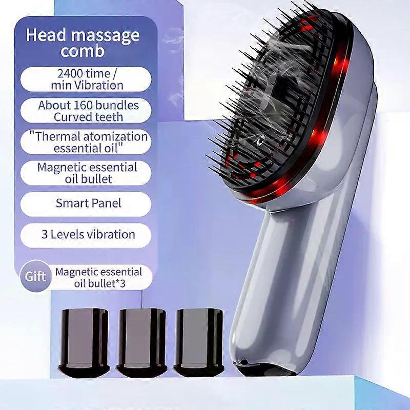 Electric Scalp Massager Unique Essential Oil Atomization Function Portable Vibration Massage Deep Scalp Scrubber Head Massager