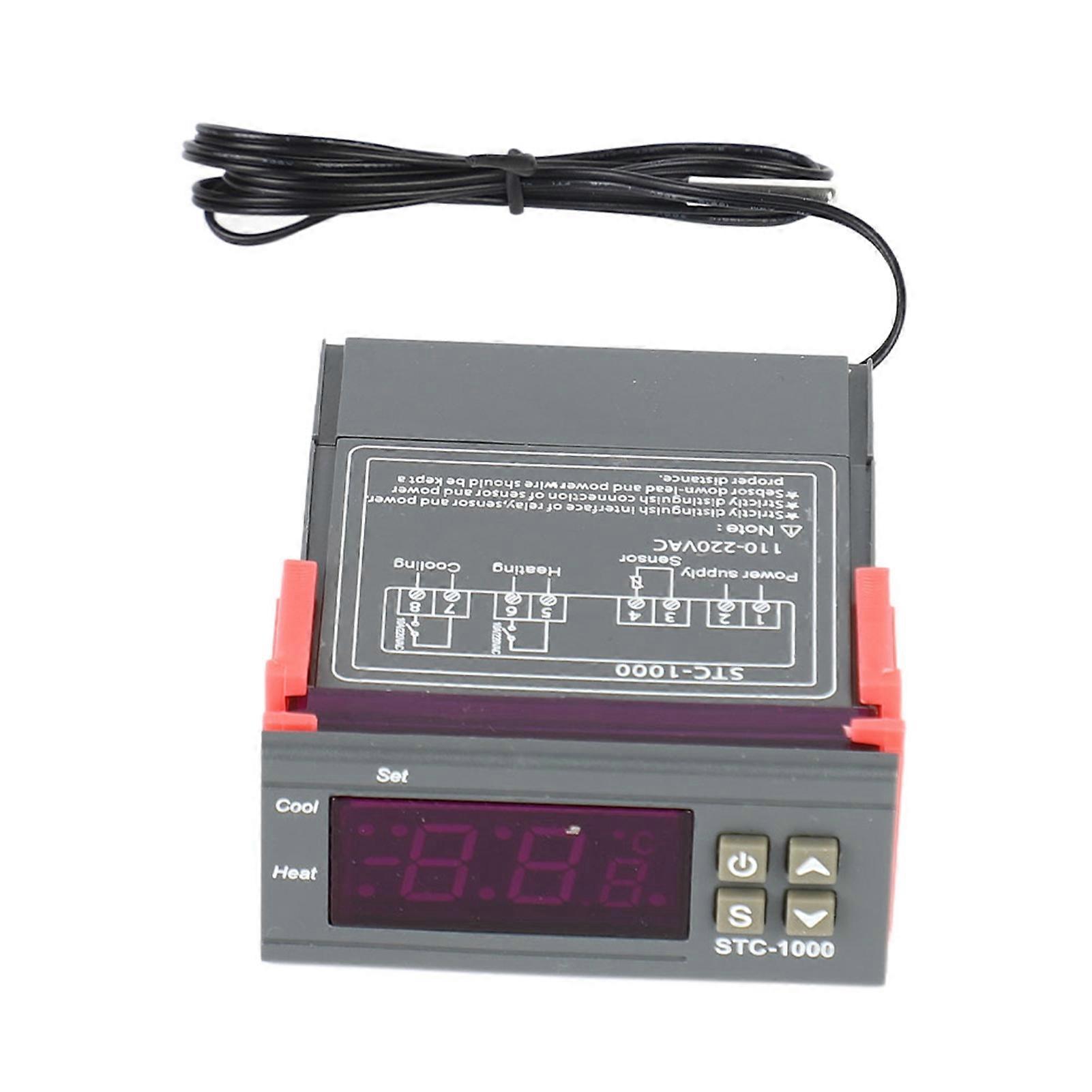 Digital Controller Dual Relay Output Thermostat with Negative Temperature Coefficient (110V - 220VAC)