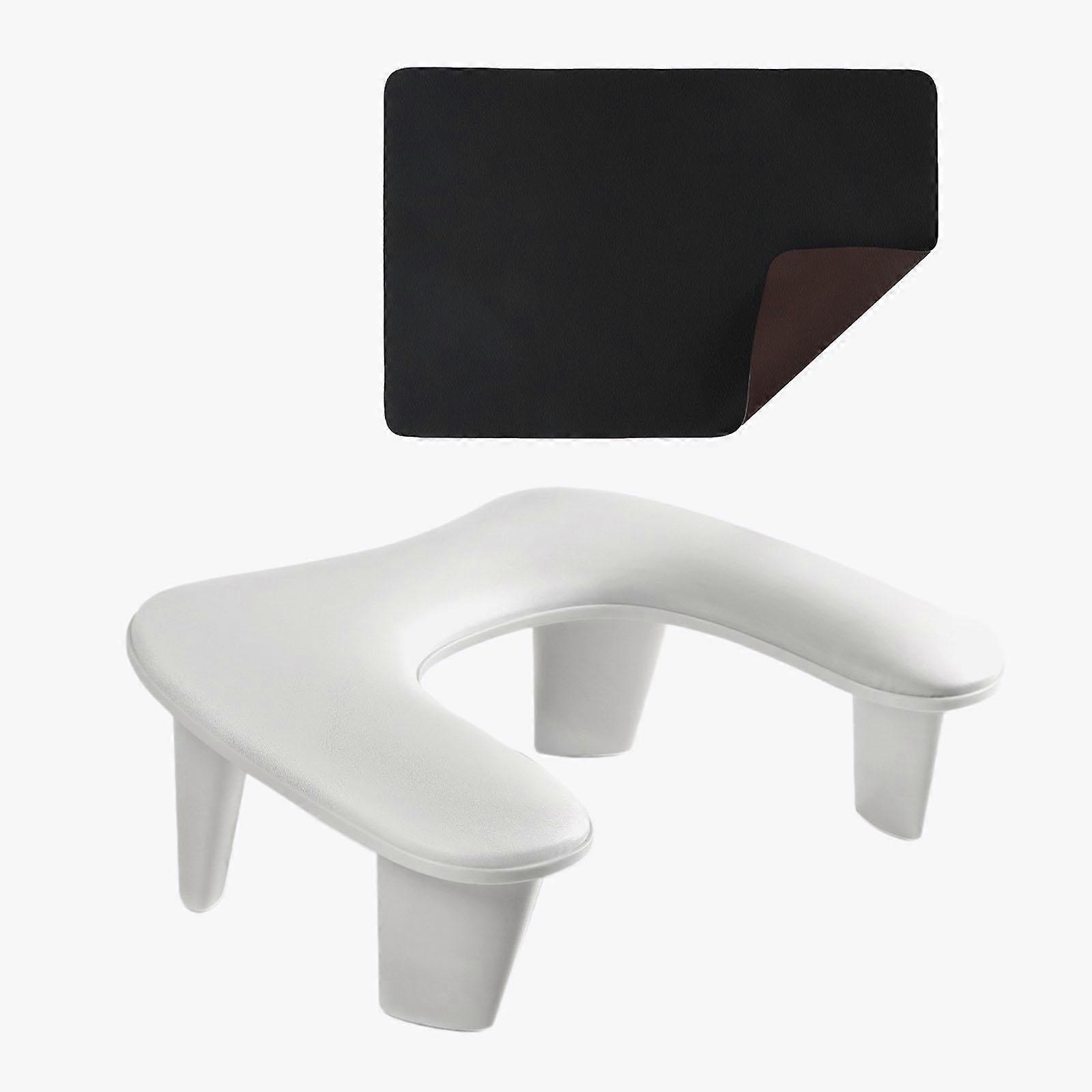 Cuscino per unghie Manicure Bracciolo rimovibile comodo modello U in bianco