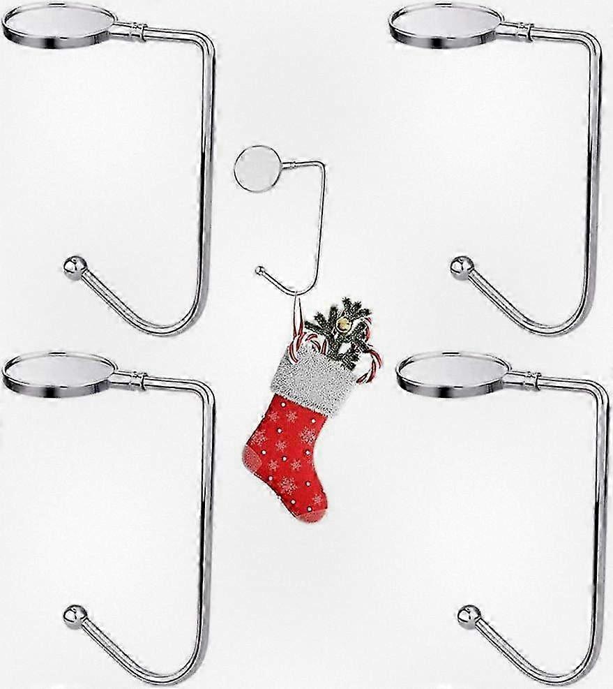 4 Pieces Christmas Stocking Hanger Hook Set