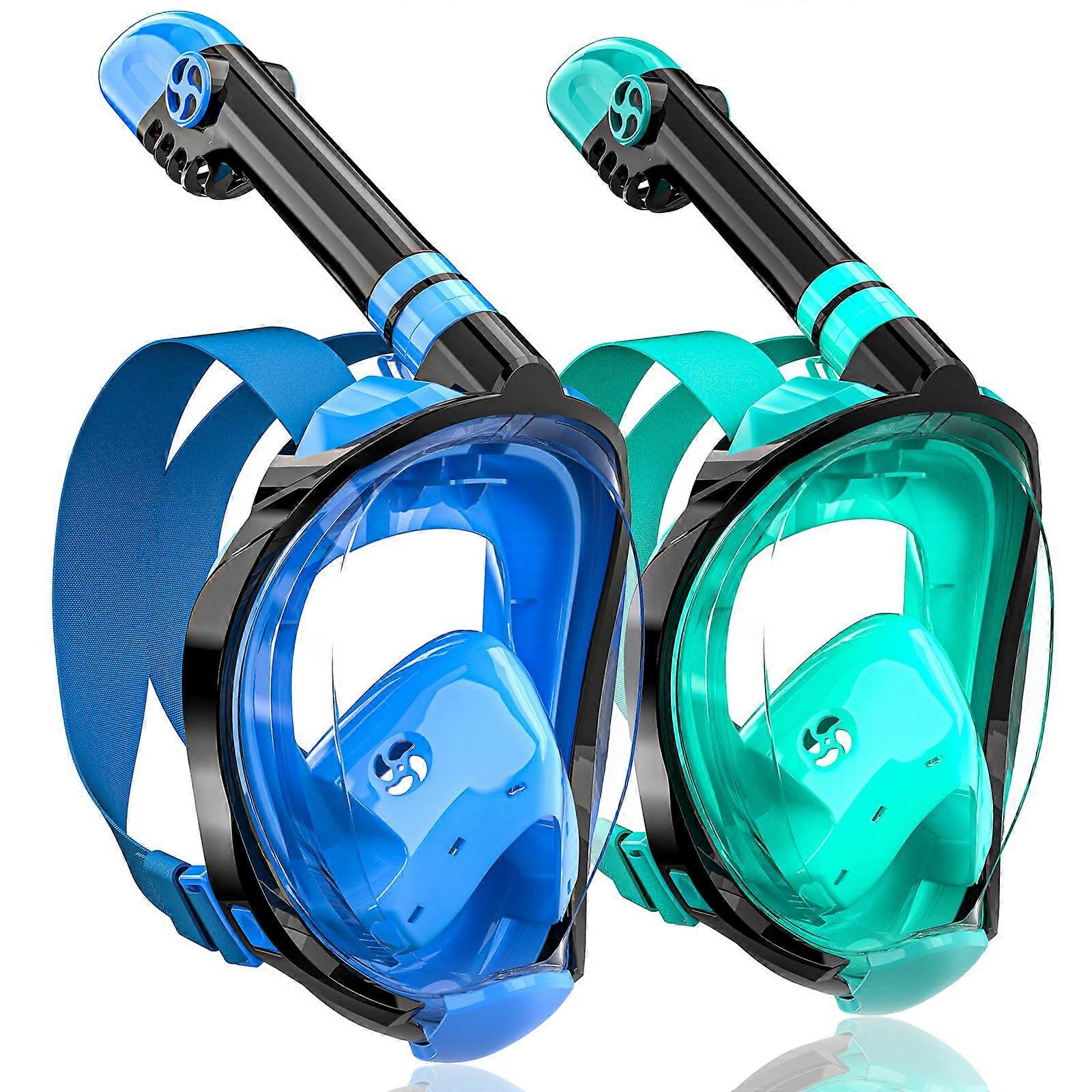 Full Face Foldable Snorkel Mask for Snorkeling with Camera Mount