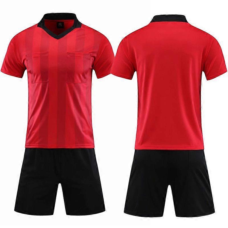 Quick Dry Breathable Men's Soccer Referee Uniform Set