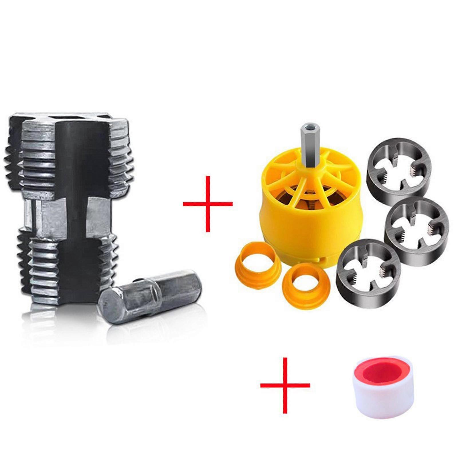 Pipe Threading Tool Set PVC Pipe Threader Maker Kit for Electric Drill Perfect for Home Improvement and Repair Tasks