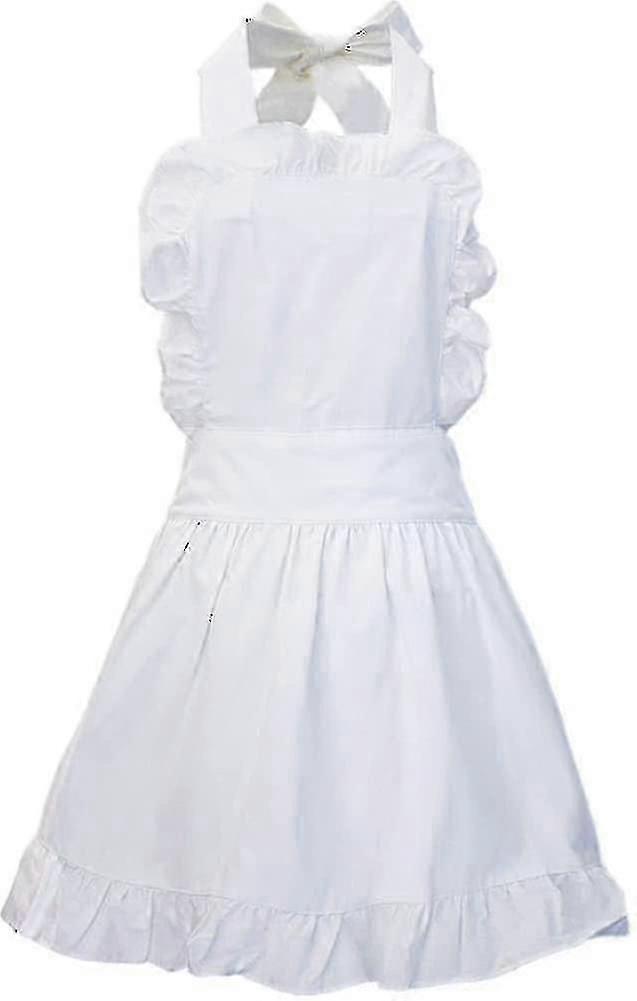 Women's Adjustable Vintage Retro Ruffle Kitchen Cooking Baking Apron