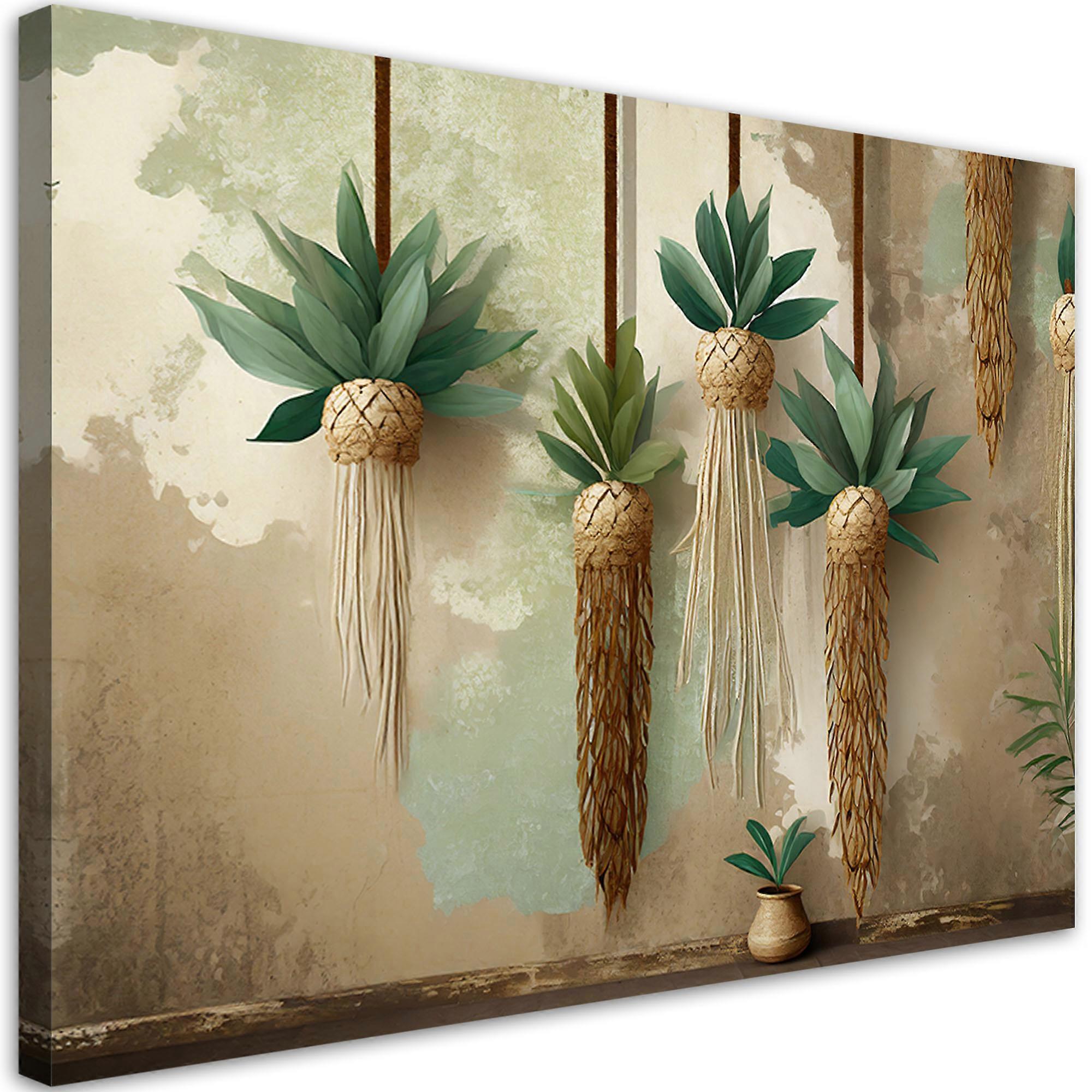 Quadro su tela, Piante boho appese - 100x70