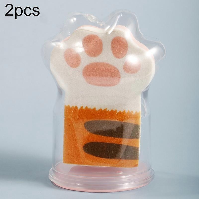 2 PCS Long Cat Claw Wet and Dry Use Puff with Storage Box