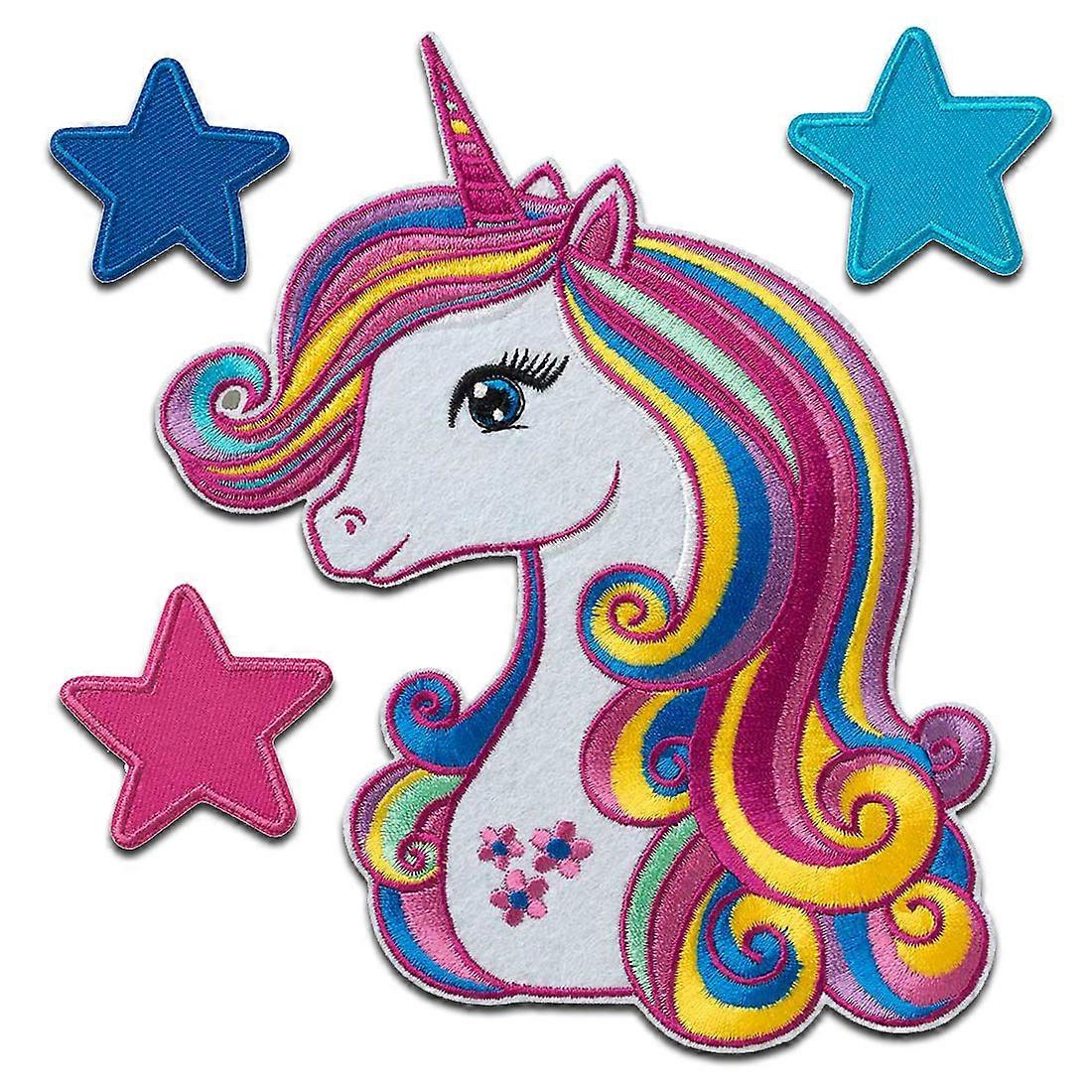 Unicorn Set - patch, iron-on patch, iron-on patch, size: 17 x 14.5 cm