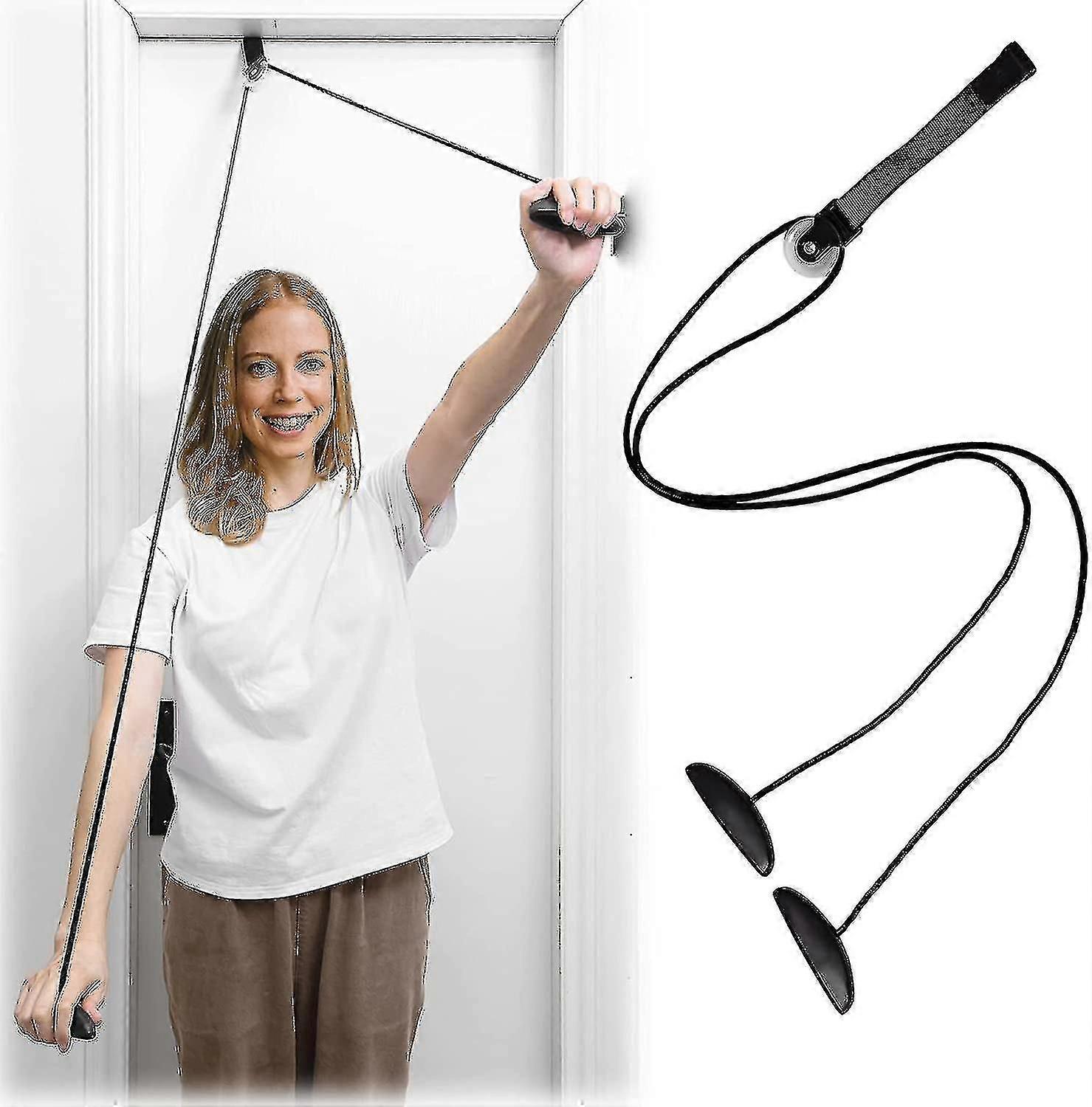 Overhead Overdoor Shoulder Therapy Exercise Pulley System, Happy H