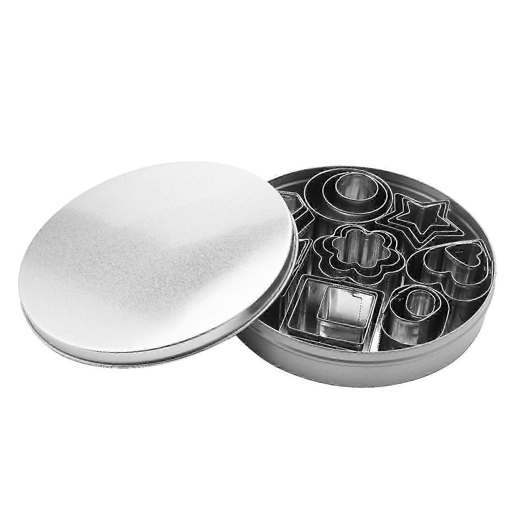 24 Pcs Mini Cookie Cutter Shape Set Cookie Mold Stainless Steel Pastry Dough Donut Clay Metal Bakin (haoyi
