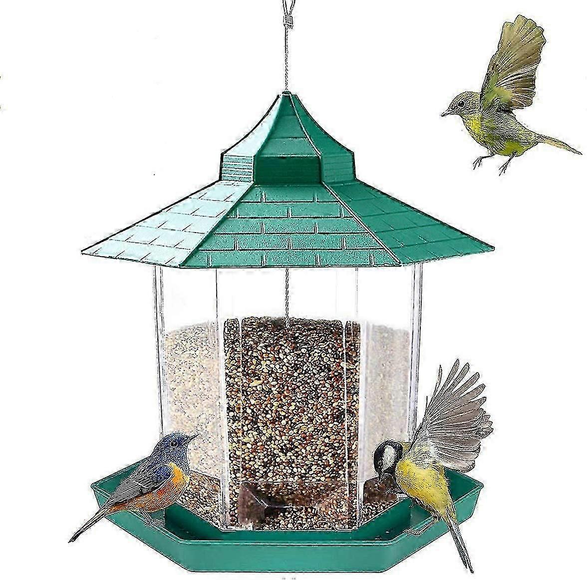 Fuglefoder, hængende lanterne fuglefoder Havefrøfodere Vejrbestandig regn