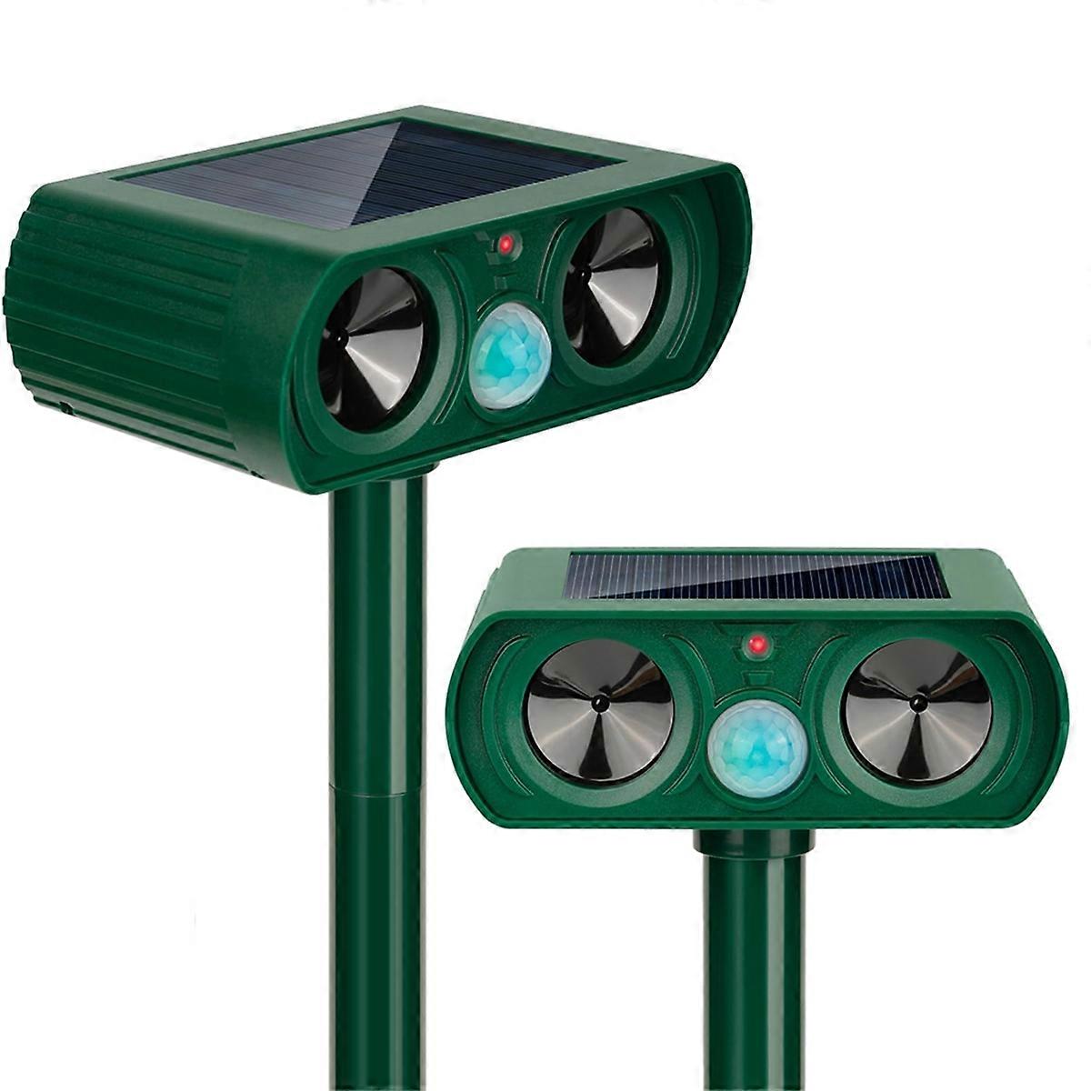 Solar Ultrasonic in Repellent Defender Rat, Squirrel, Deer, Raccoon, Skunk, Rabbit, Mole,Waterproof with Motion Detector