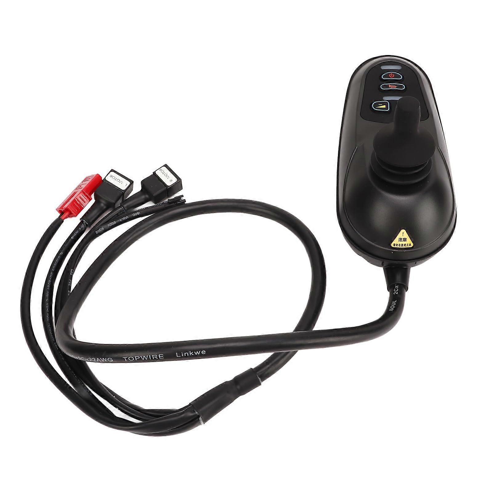 Wheelchair Controller Anticollision Joystick with Horn for Smart Robot, Ergonomic Design, Adjustable Sensitivity, Universal Compatibility