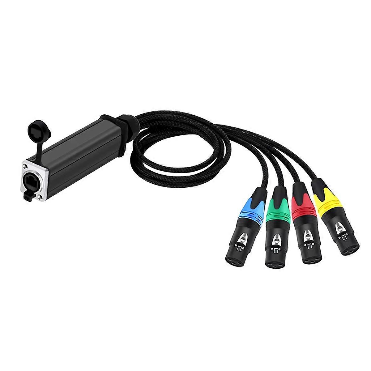 Audio Adapter Cable for RJ45 4 Channel 3Pin XLR DM512