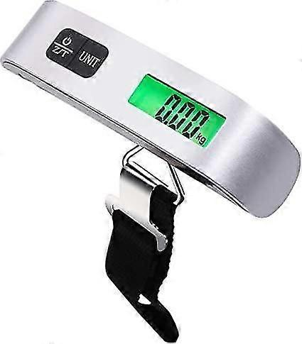 Digital scale with temperature sensor and orientation trolley for hanging your luggage, travel, leis