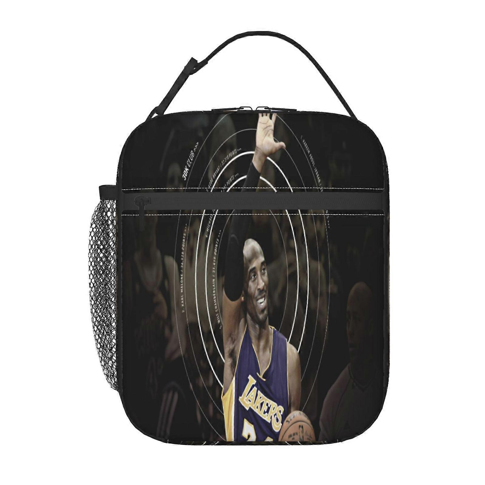 o134 Kobe Bryant Lunch Bag Compact & Slim Profile, Fits Standard Containers Perfectly, Space-Saving Office Essential k134