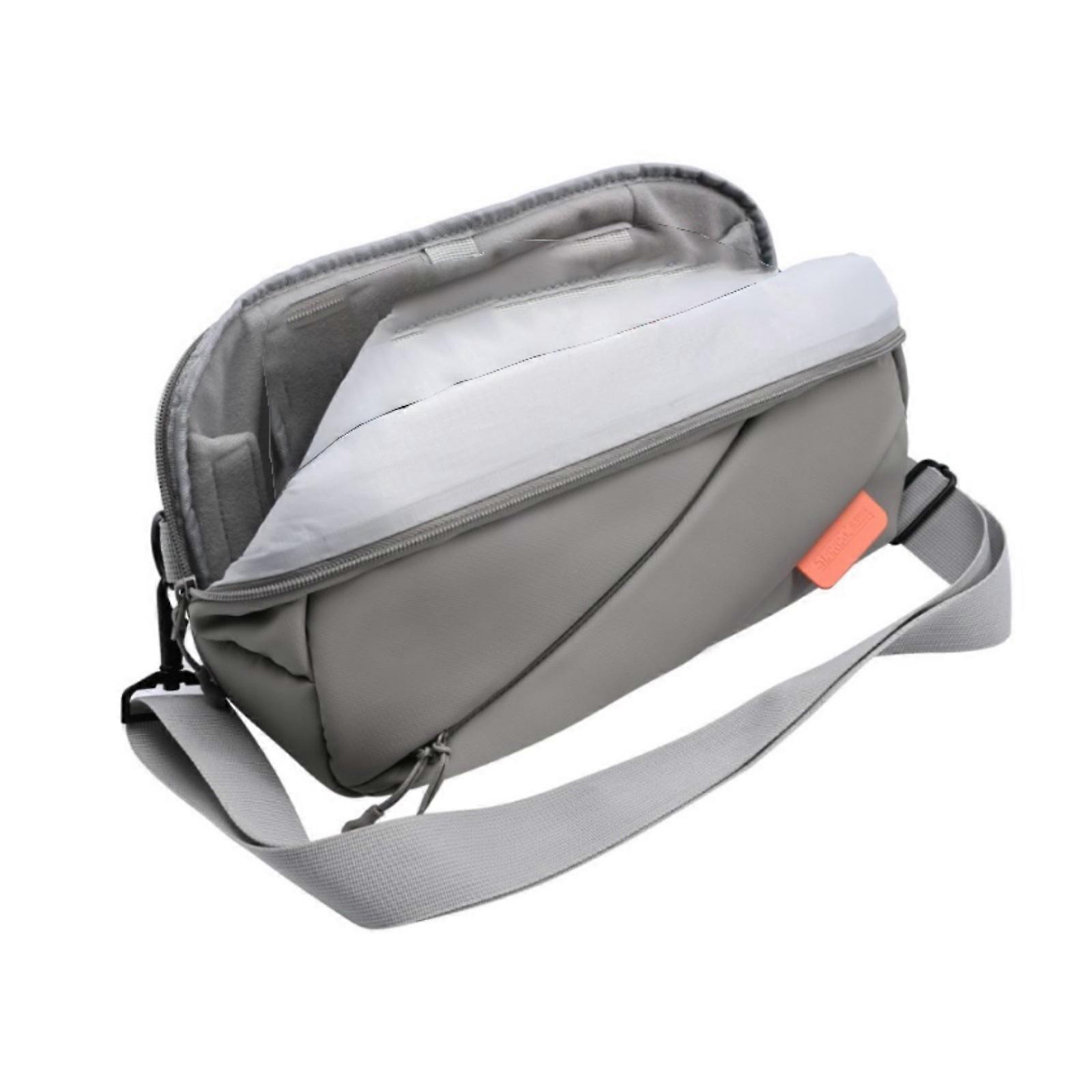 Stylish & Practical Crossbody Bag with Easy to Clean Designs Fashionable Crossbody Bag Large Bag for ROG/Steam Console  Silver