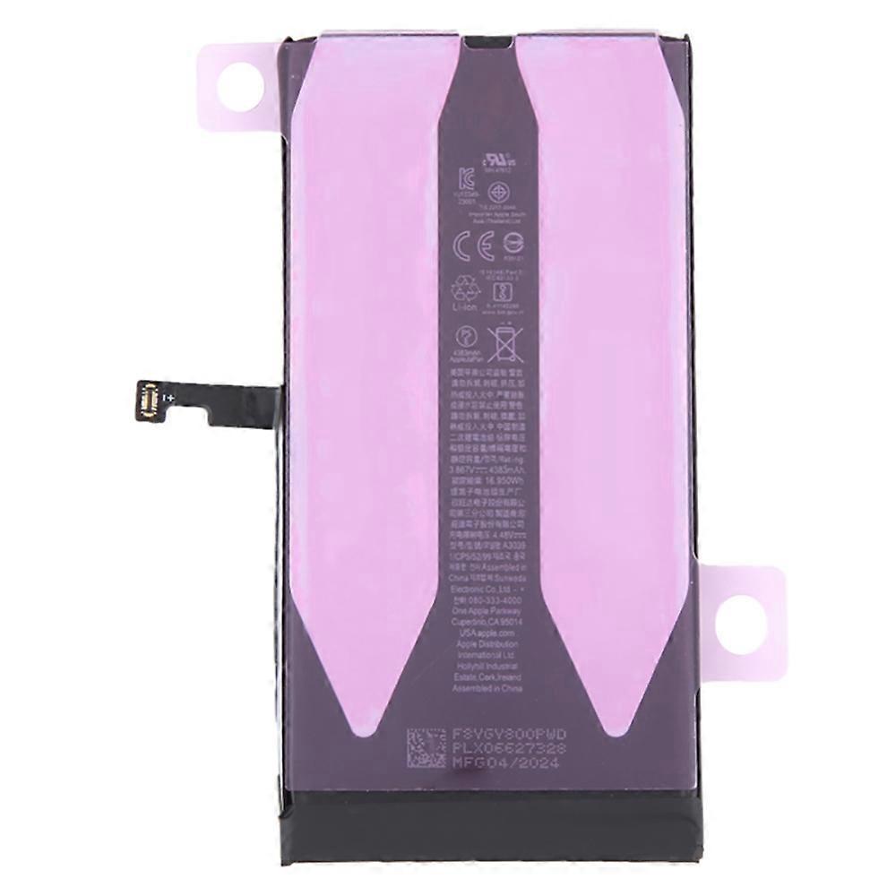 For iPhone 15 Plus 3.86V 4383mAh Rechargeable Li-Ion Battery+Battery Sticker Replacement Part (Suppo